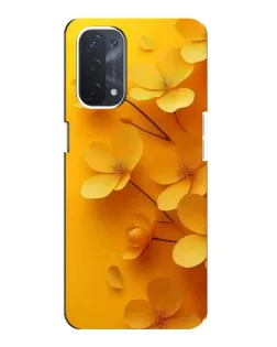 Чехол для OPPO A74 (5G) с картинкой «Золотые лепестки»