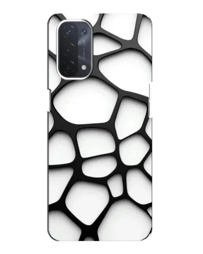 Чехол для OPPO A74 (5G) с картинкой «Белая объемная сетка»