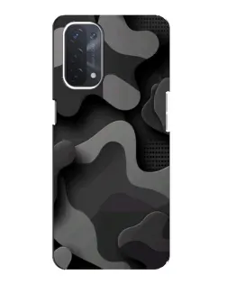 Чехол для OPPO A74 (5G) с картинкой «Темный абстрактный камуфляж»