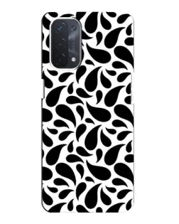 Чехол для OPPO A74 (5G) с картинкой «Контрастные черные капли»