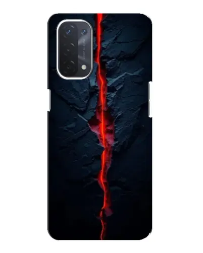 Чехол для OPPO A74 (5G) с картинкой «Kрасная лавовая трещина»