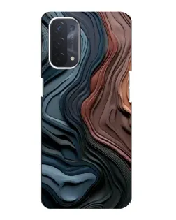 Чехол для OPPO A74 (5G) с картинкой «Цветные волны каньона»