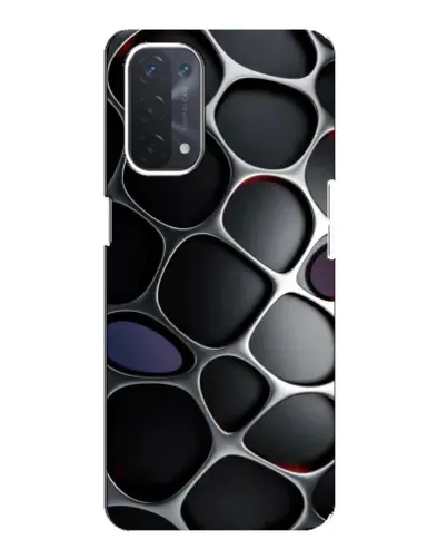 Чехол для OPPO A74 (5G) с картинкой «Объемная темная решетка»