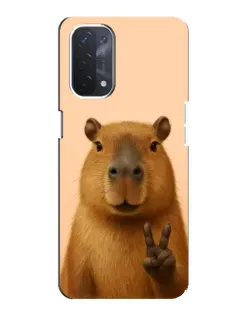 Чехол для OPPO A74 (5G) с картинкой «Капибара виктория» Чехол для OPPO A74 (5G) с картинкой «Капибара виктория»