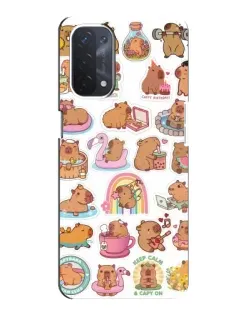 Чехол для OPPO A74 (5G) с картинкой «Капибары набор» Чехол для OPPO A74 (5G) с картинкой «Капибары набор»