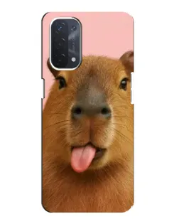 Чехол для OPPO A74 (5G) с картинкой «Капибара с языком» Чехол для OPPO A74 (5G) с картинкой «Капибара с языком»