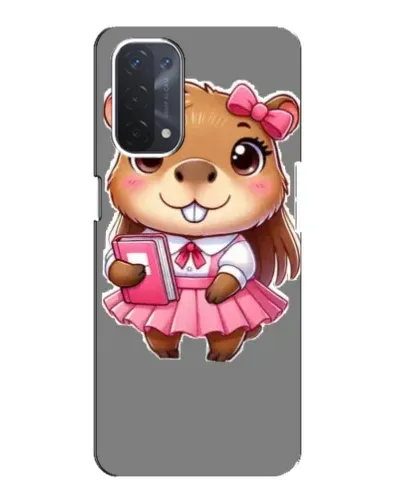 Чехол для OPPO A74 (5G) с картинкой «Девочка капибара»