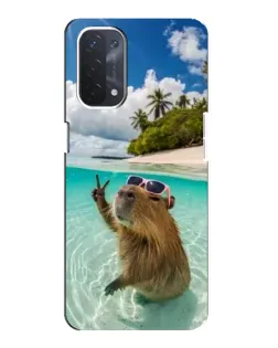 Чехол для OPPO A74 (5G) с картинкой «Капибара на море» Чехол для OPPO A74 (5G) с картинкой «Капибара на море»