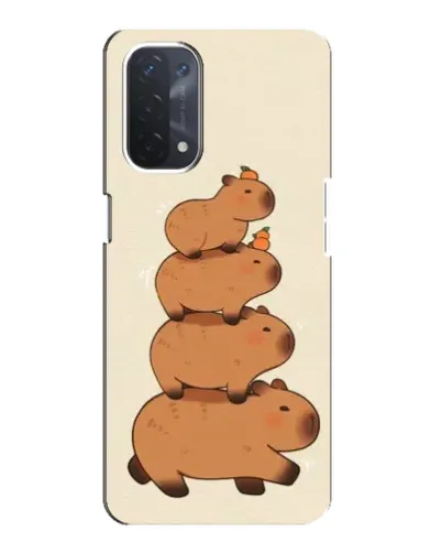 Чехол для OPPO A74 (5G) с картинкой «Башня из капибар»