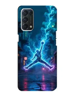 Чехол для OPPO A74 с картинкой «Jordan Gold Jumpman»