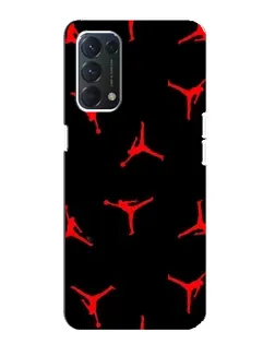 Чехол для OPPO A74 с картинкой «Jordan Red Pattern»