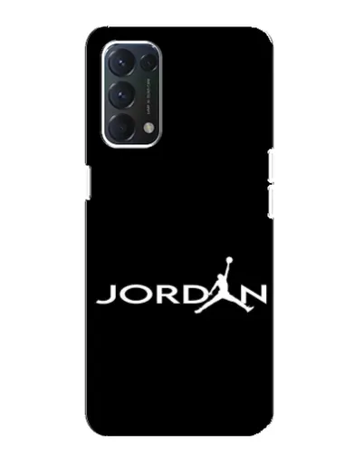 Чехол для OPPO A74 с картинкой «Jordan White Logo»