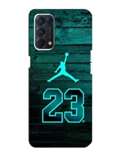 Чехол для OPPO A74 с картинкой «Jordan Cyan 23»