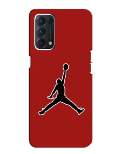 Чехол для OPPO A74 с картинкой «Jordan Red Back»