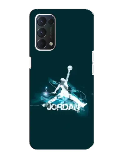 Чехол для OPPO A74 с картинкой «Jordan Blue Fire»