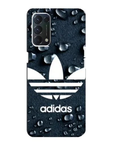 Чехол для OPPO A74 с картинкой «Adidas Trefoil Blue»