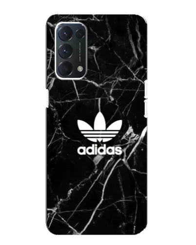 Чехол для OPPO A74 с картинкой «Белый мрамор Adidas»