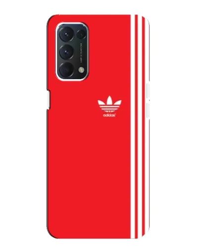 Чехол для OPPO A74 с картинкой «Красный минимализм Adidas»