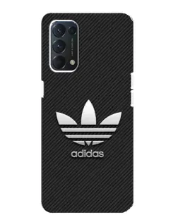 Чехол для OPPO A74 с картинкой «Adidas Карбоновая текстура»