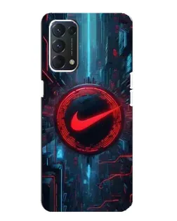 Чехол для OPPO A74 с картинкой «Техногенный стиль Nike» Чехол для OPPO A74 с картинкой «Техногенный стиль Nike»