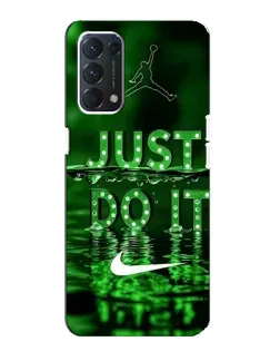 Чехол для OPPO A74 с картинкой «Зеленый неоновый Nike» Чехол для OPPO A74 с картинкой «Зеленый неоновый Nike»