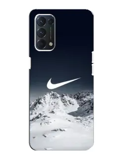 Чехол для OPPO A74 с картинкой «Nike — зимние горы» Чехол для OPPO A74 с картинкой «Nike — зимние горы»
