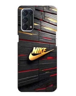 Чехол для OPPO A74 с картинкой «Золотой Nike на металле» Чехол для OPPO A74 с картинкой «Золотой Nike на металле»
