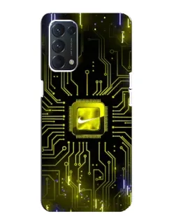 Чехол для OPPO A74 с картинкой «Nike — золотая искра» Чехол для OPPO A74 с картинкой «Nike — золотая искра»