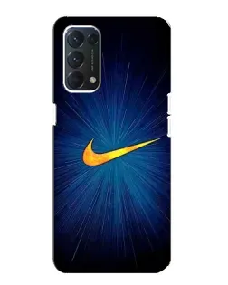 Чехол для OPPO A74 с картинкой «Синий пульс Nike» Чехол для OPPO A74 с картинкой «Синий пульс Nike»