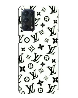 Чехол для OPPO A74 с картинкой «Монохромный хаос LV»