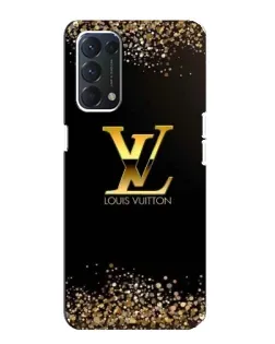 Чехол для OPPO A74 с картинкой «LV — золотые искры»