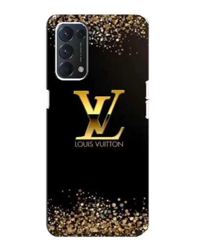 Чехол для OPPO A74 с картинкой «LV — золотые искры»