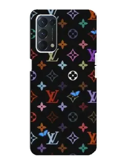 Чехол для OPPO A74 с картинкой «Цветная монограмма LV»