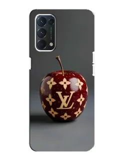 Чехол для OPPO A74 с картинкой «Красное яблоко LV»