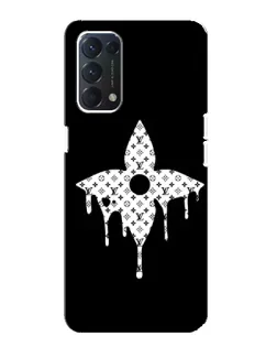 Чехол для OPPO A74 с картинкой «Цветочная монограмма»