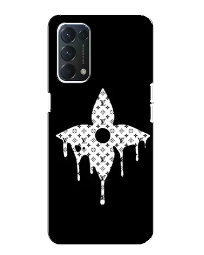 Чехол для OPPO A74 с картинкой «Цветочная монограмма»