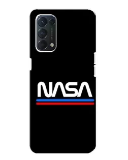 Чехол для OPPO A74 с картинкой «NASA — классика Red Blue»