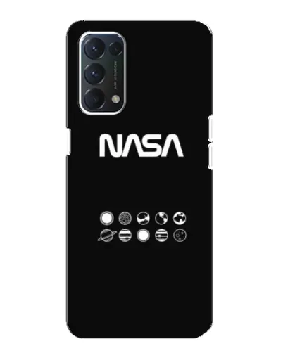 Чехол для OPPO A74 с картинкой «NASA — технический принт»