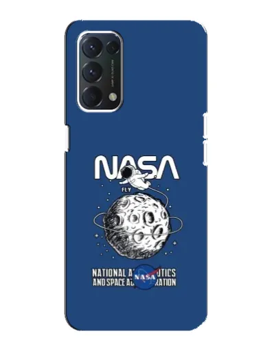 Чехол для OPPO A74 с картинкой «NASA — лунная миссия»