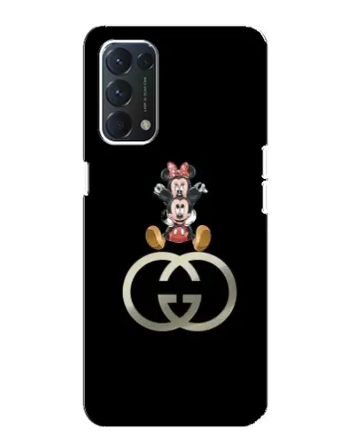 Чехол для OPPO A74 с картинкой «Минни Маус на лого»