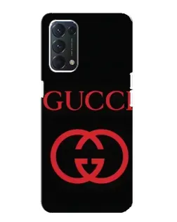 Чехол для OPPO A74 с картинкой «Gucci — красный логотип»