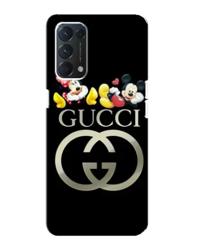Чехол для OPPO A74 с картинкой «Gucci — герои Disney»