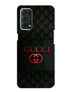 Чехол для OPPO A74 с картинкой «Gucci — стеганый черный»