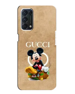 Чехол для OPPO A74 с картинкой «Микки Маус Gucci — крафт»