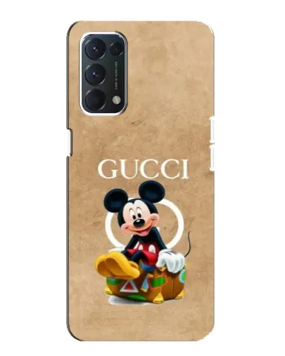 Чехол для OPPO A74 с картинкой «Микки Маус Gucci — крафт»