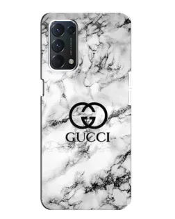 Чехол для OPPO A74 с картинкой «Gucci — мраморный шик»