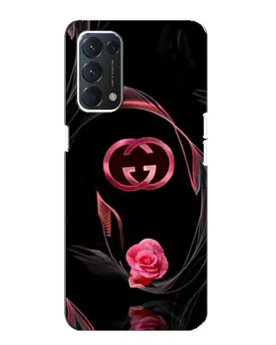 Чехол для OPPO A74 с картинкой «Gucci — неоновая роза»