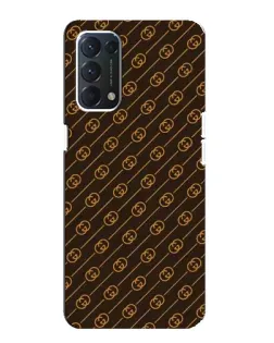 Чехол для OPPO A74 с картинкой «Gucci — золотые диагонали»