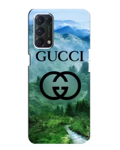 Чехол для OPPO A74 с картинкой «Gucci — горный пейзаж»