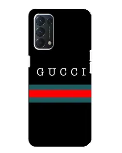 Чехол для OPPO A74 с картинкой «Gucci — красный пояс»